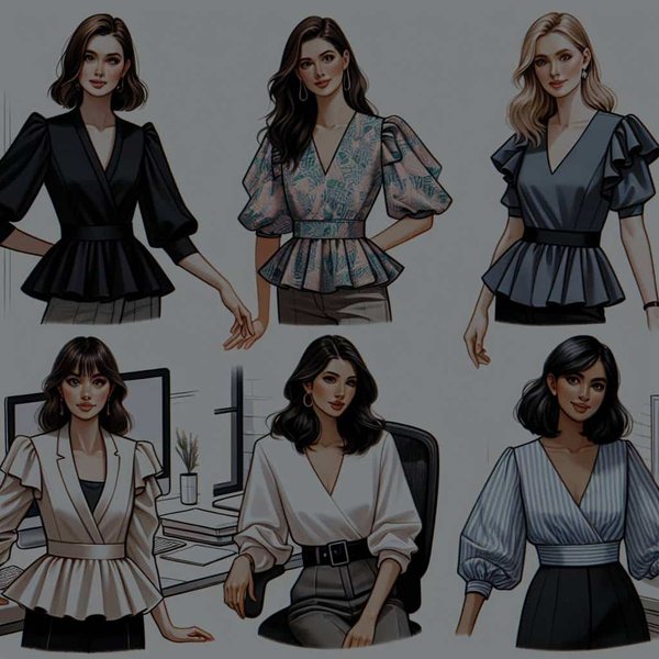 What are the Most Flattering Peplum Top Styles for Different Office Environments?
